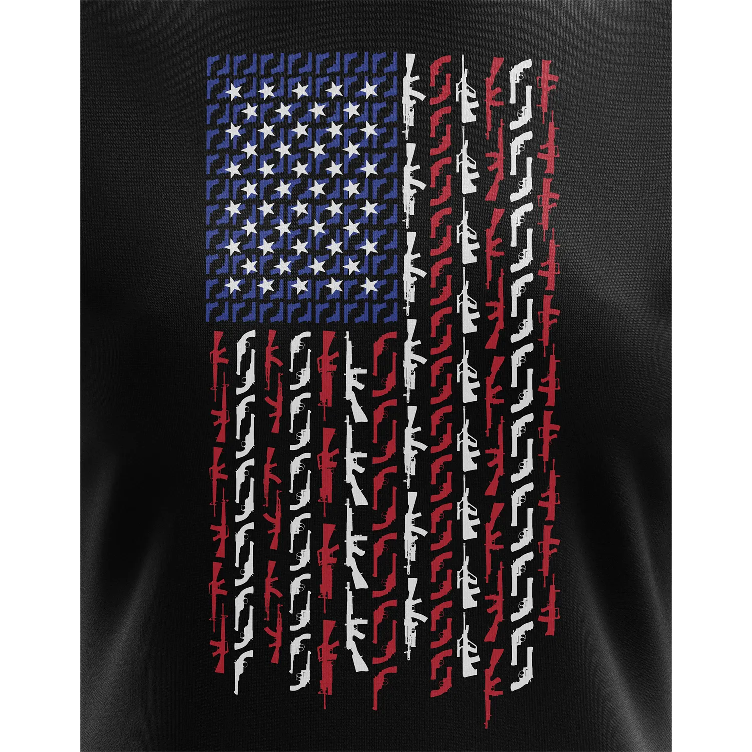 American Flag in Guns - Patriotic Colors Women's Short Sleeve Shirt