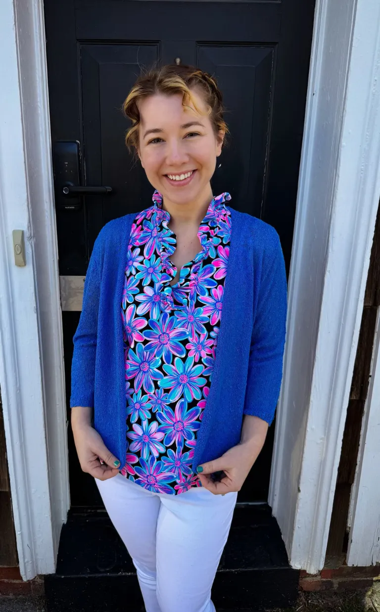 Lulu B Blue Lightweight Cardigan