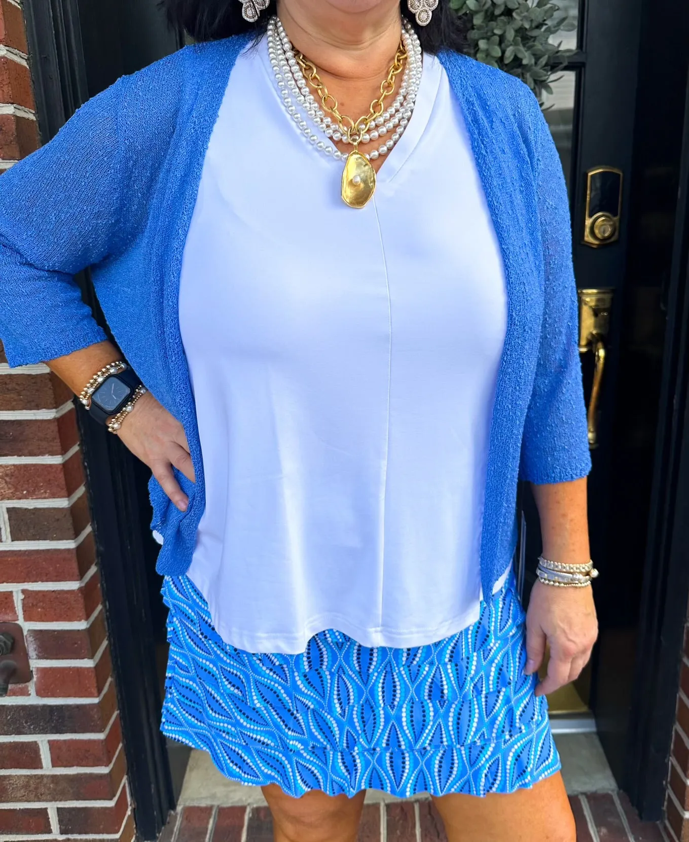 Lulu B Blue Lightweight Cardigan