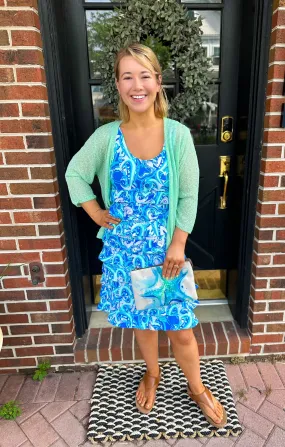 Lulu B Key Clearwater Lime Lightweight Cardigan