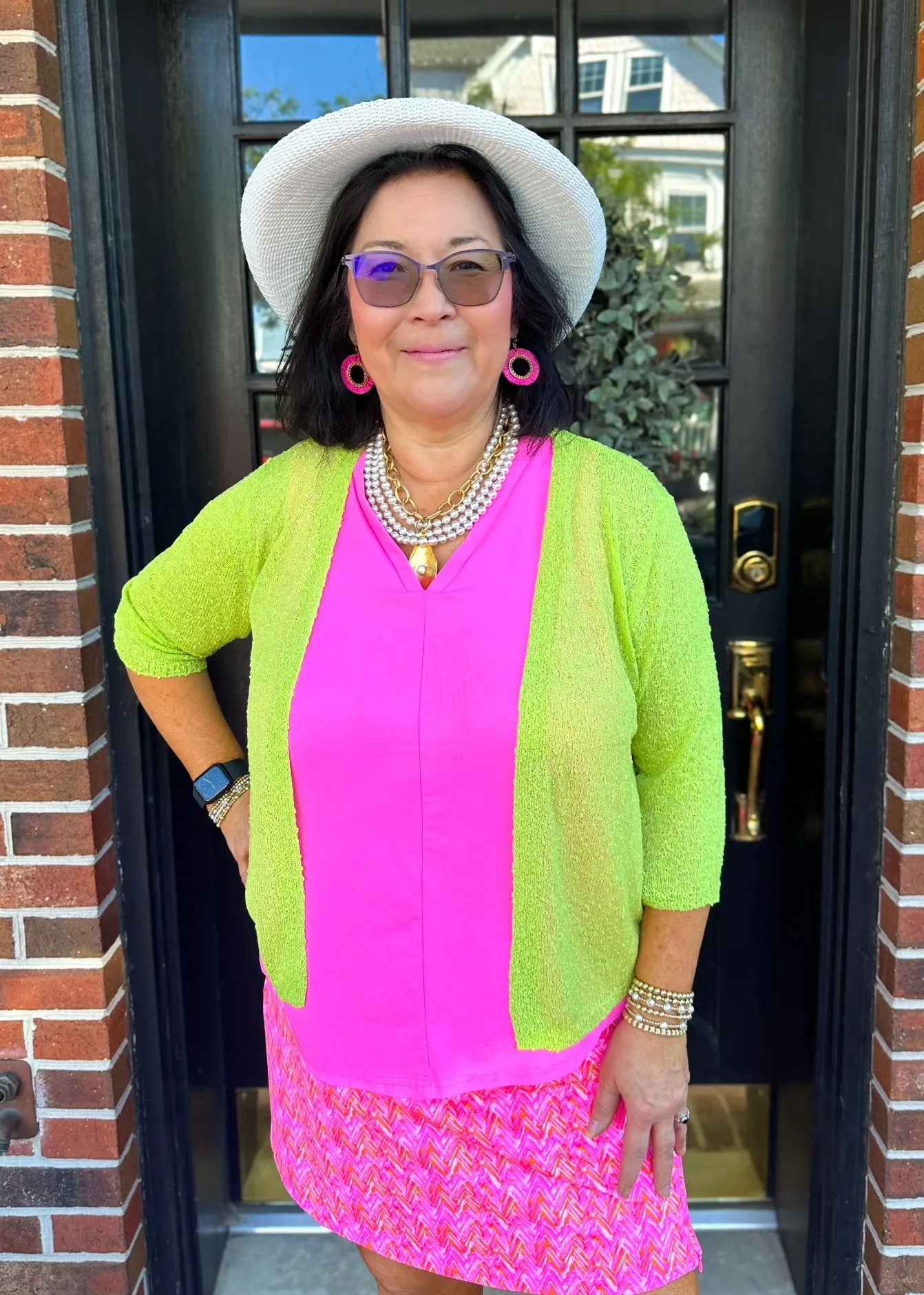 Lulu B Key Lime Lightweight Cardigan