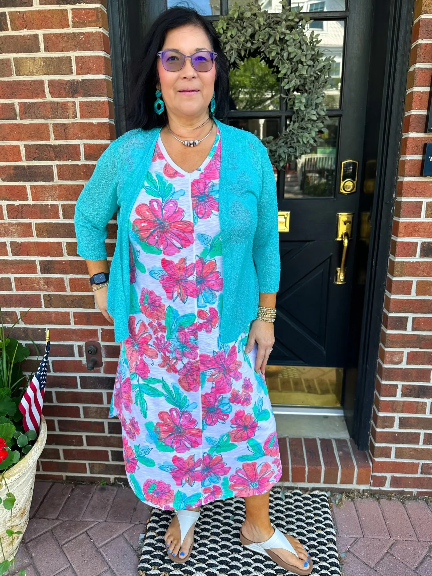 Lulu B Seaglass Lightweight Cardigan